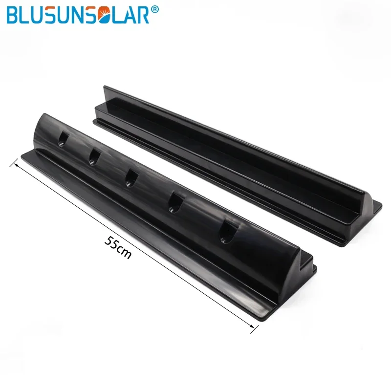 2 Piece/set ABS Plastic Solar Panel Mounting End Spoiler Brackets Use in Caravan Boat Motorhome 550mm 680mm 2 Color for Choose