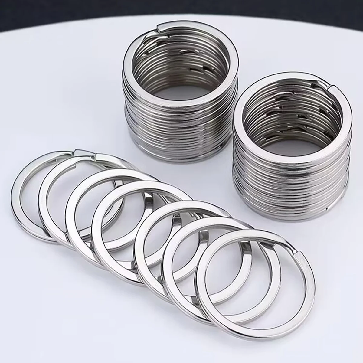 10/20/40pcs Split Key Rings Keyrings, Key Rings Bulk, Flat Keychain Ring Split Key Ring For Home Car Keys Bag Hanging Accessori