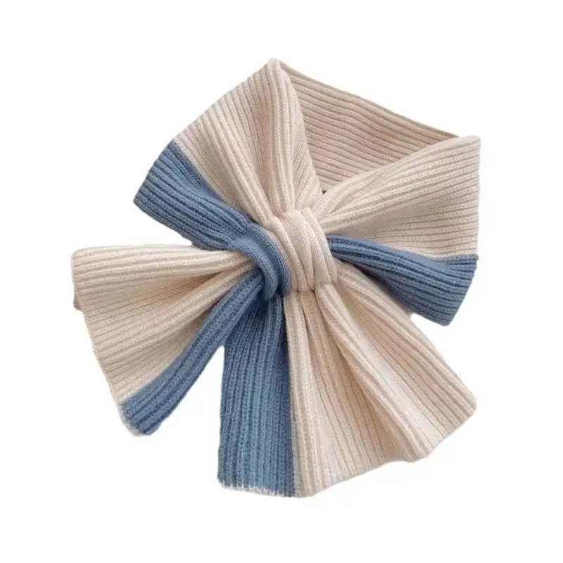 

652F Дышащий шейный платок с перекрещенным дизайном, модный цветной теплый шейный шарф