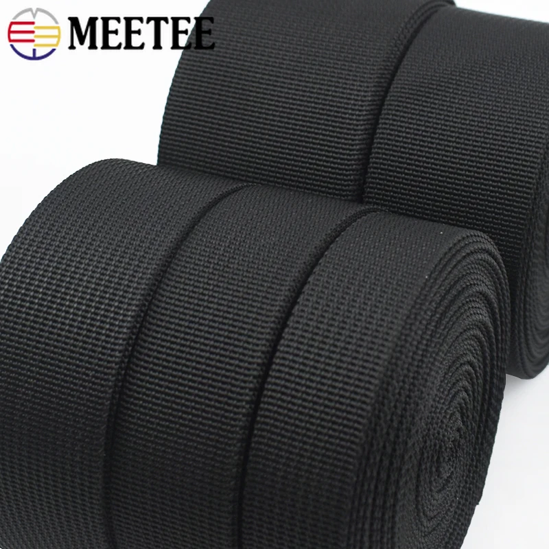 

5-20M 20-50mm 1.1mm Thick Black Nylon Webbing for Sewing Bag Strap Ribbons Backpack Band Belt Garment Pet Collar DIY Accessories