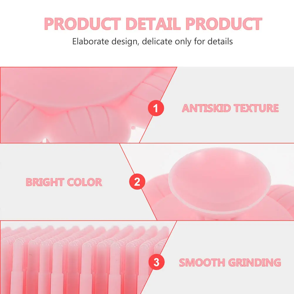 

2Pcs Bath Brush Soft Silicone Hair Scalp Massager for New- Daily Cleaning Portable Washing Accessory
