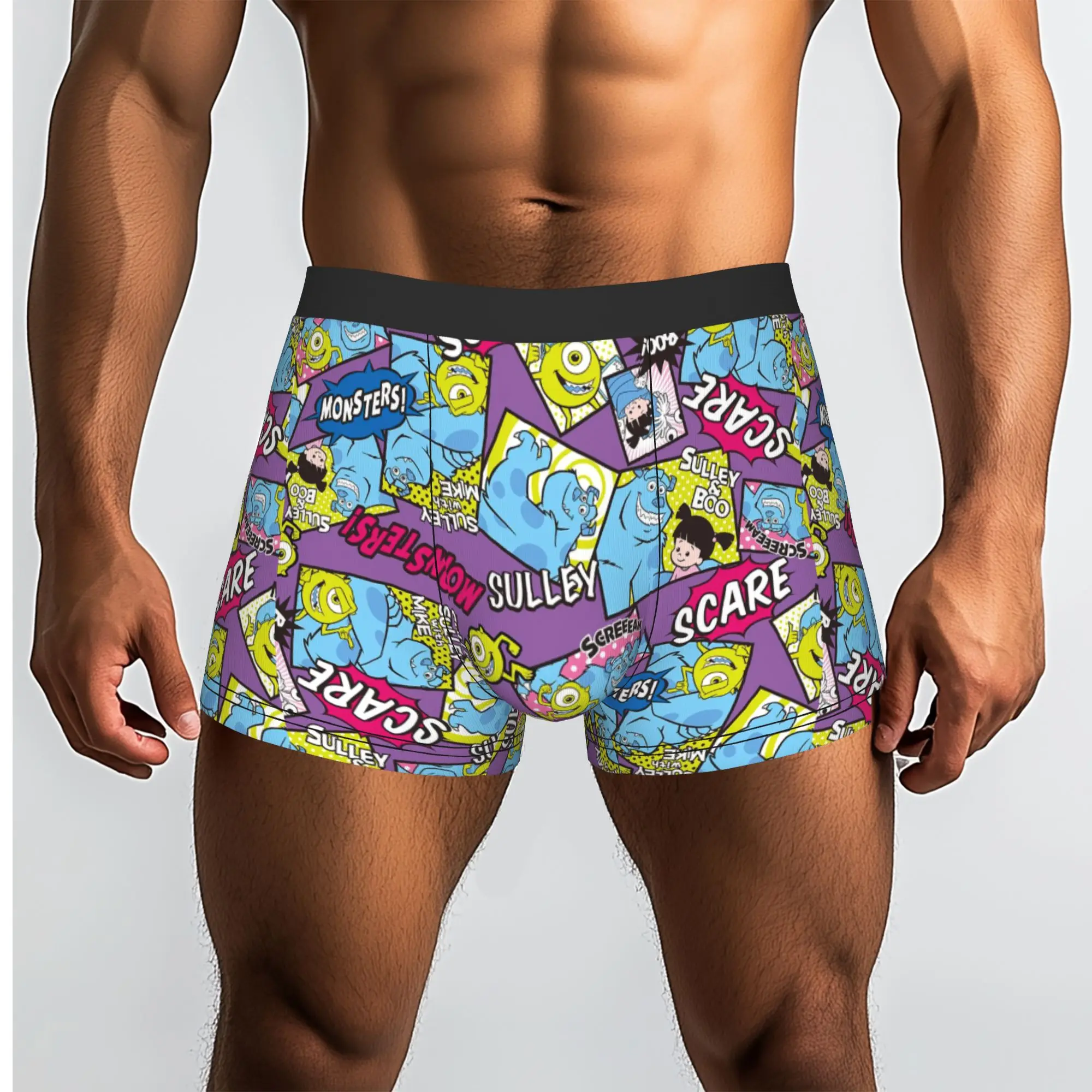 Custom M-Monsters Anime University Boxers Shorts Mens  Briefs Underwear Fashion Underpants