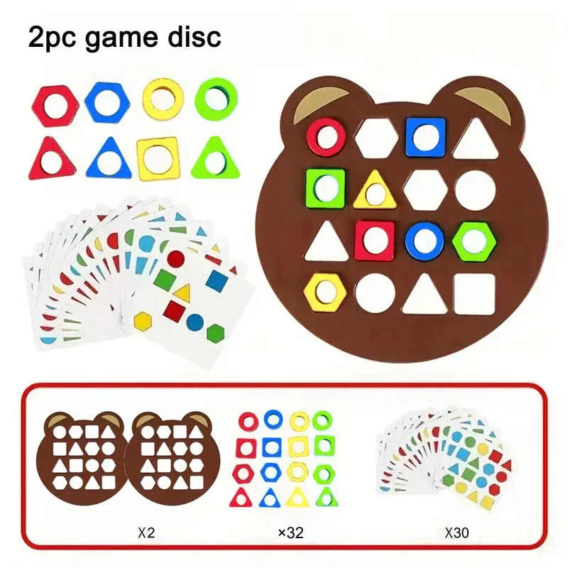 DIY Geometrische Form Farbe Passenden 3D Puzzle Baby Montessori Lernen Bildungs Interaktive Schlacht Spiel Spielzeug Für Kinder Geschenk