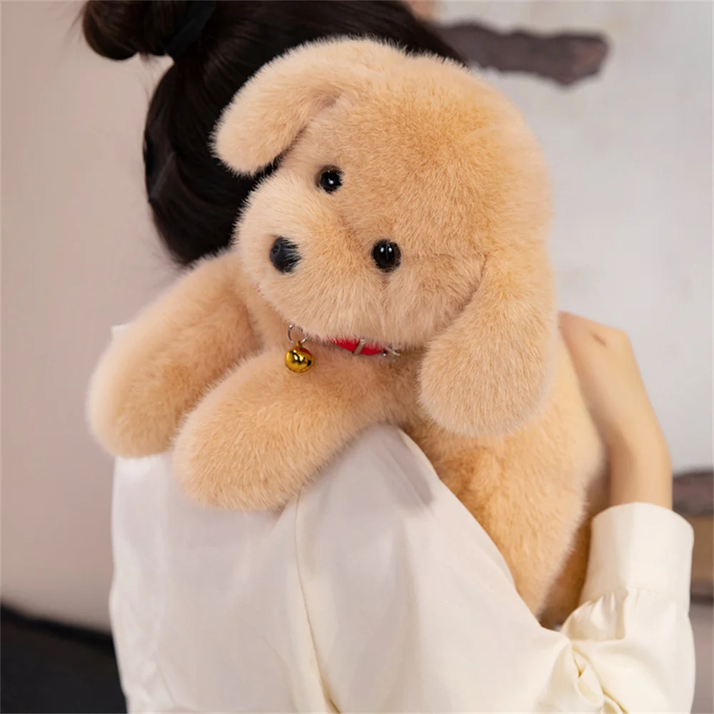 33cm bonito realista labrador cão brinquedo de pelúcia recheado macio animal filhote de cachorro boneca dormir travesseiro almofada presente aniversário para crianças