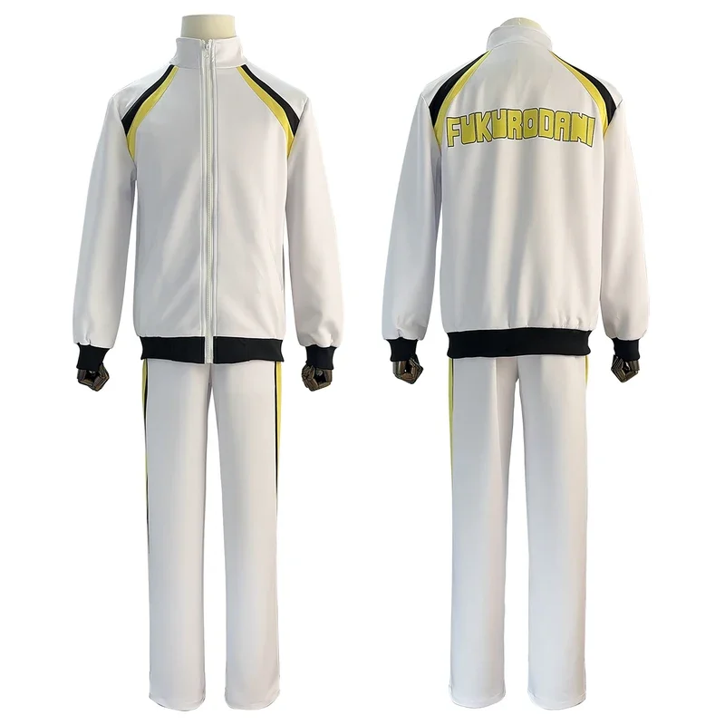 HOLOUN Haiky Anime Kotaro Bokuto Akaashi Keiji Cosplay Costume  Fukurodani High School Uniform Embroidery Full-Zip Tracksuit