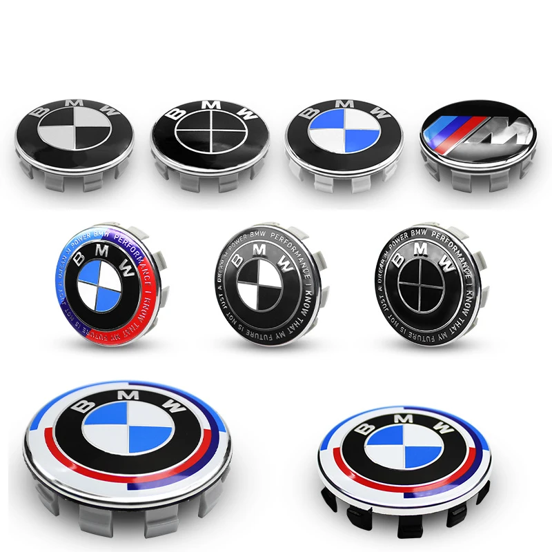 4 Uds 56mm 68mm tapas centrales de rueda de coche tapacubos para BMW rendimiento M E46 E90 E30 F10 F30 X5 X3 E39 F25 E60 E91 E87 accesorios para automóviles