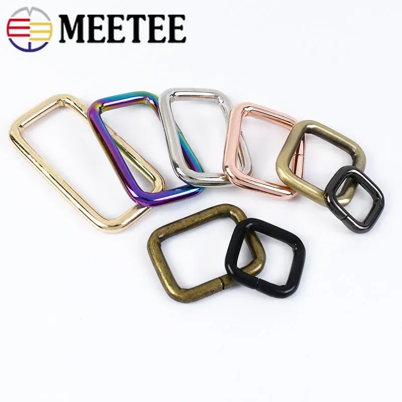 20Pcs Rectangle Metal Ring Buckles Webbing Belt Ribbon Buckle Clasp Handbag Strap Adjuster Hooks DIY Hardware Accessories F4-5