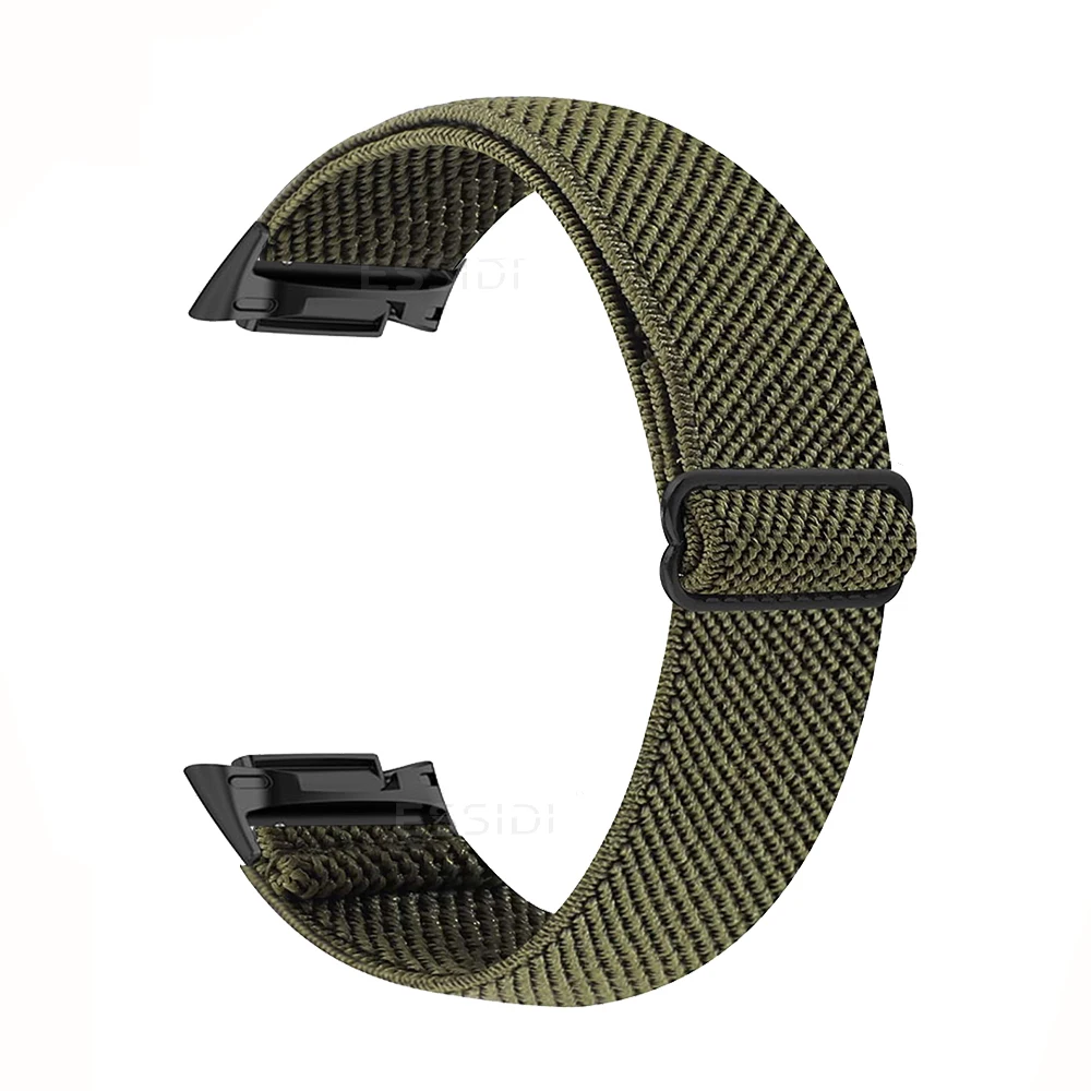 Fascia elastica in nylon per Fitbit Charge 6 5 donna uomo cinturino sportivo intrecciato per Fitbit Charge 6 5 Correa