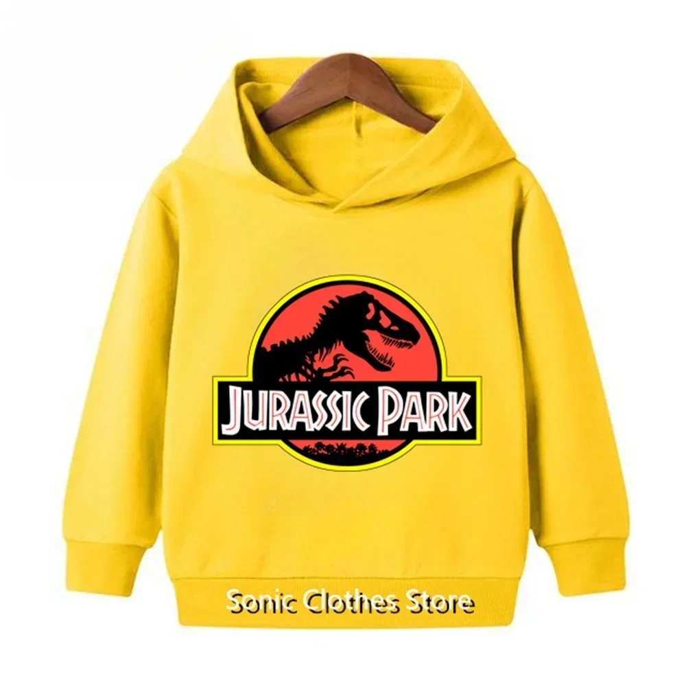 Sudadera con capucha de dinosaurio de Parque Jurásico para niños y niñas, jersey de manga larga, traje de película de Anime Popular, primavera y otoño, nuevo