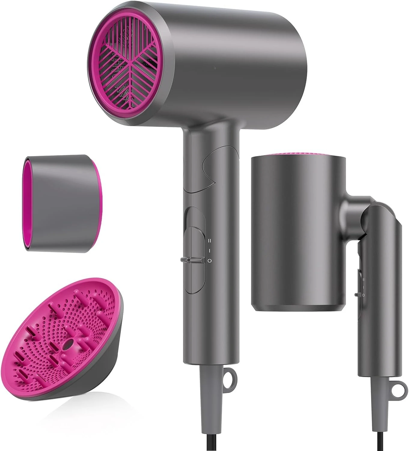 2026 New Upgrade Hair Dryer With Diffuser For Women,Fast Drying Ionic Blow Dryer For Home Use, Lightweight Foldab