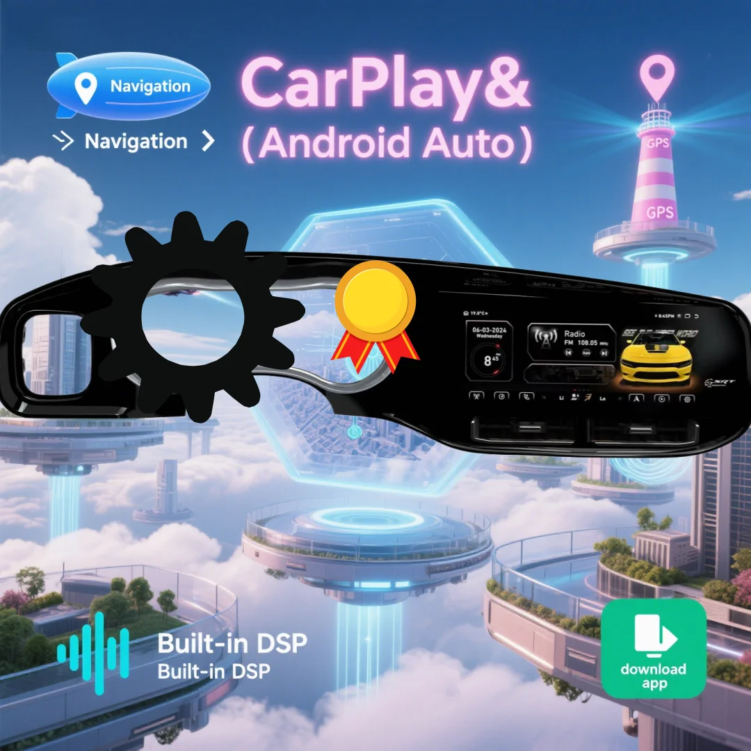 

12,3-дюймовый для Dodge Charger 2013-2022 Android Автомобильный GPS-навигатор Стерео головное устройство Мультимедийный плеер Carplay Радио Стерео Авто