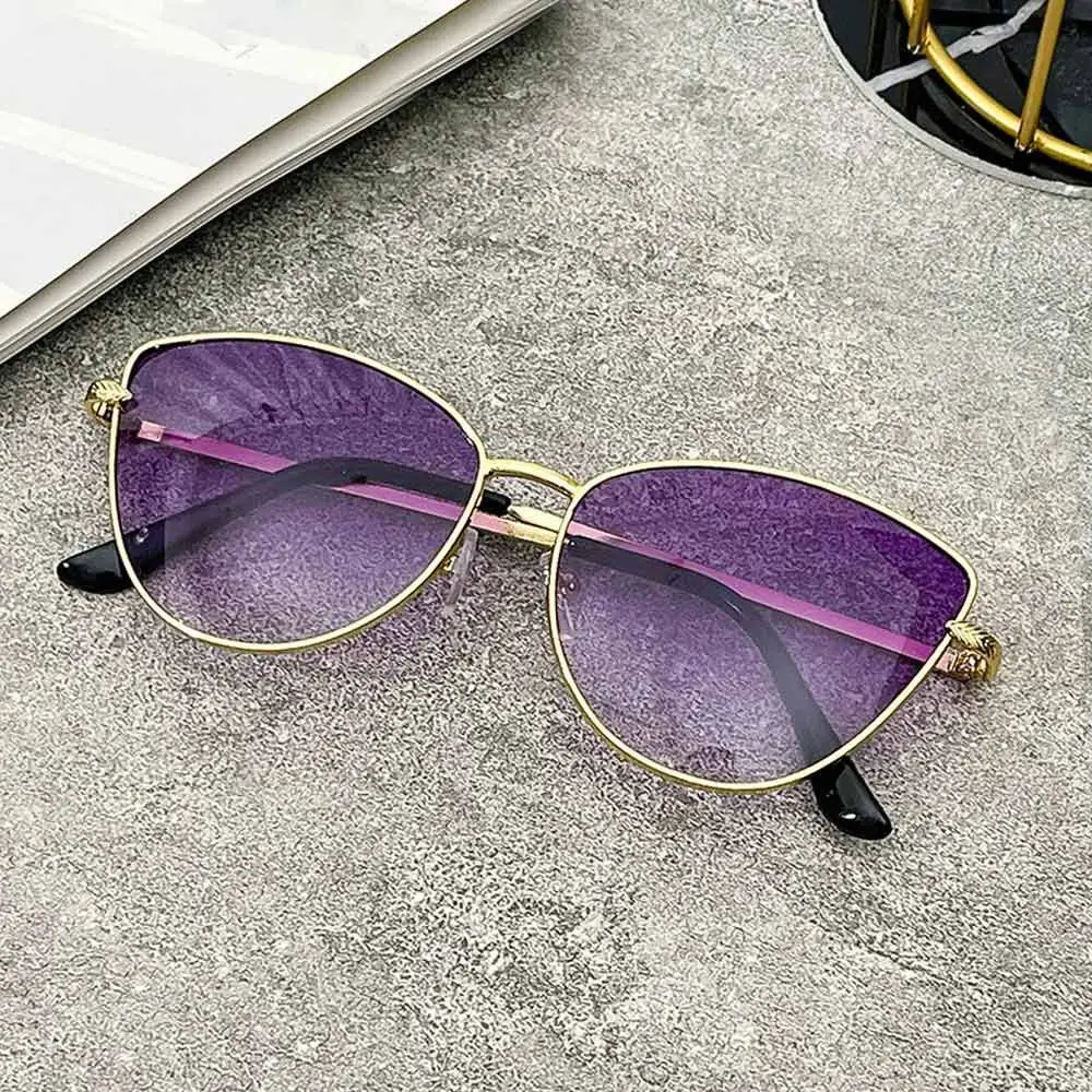 Square Frame Cat Eye Sunglasses Ocean Lenses UV400 Protection Summer Shades Beach Travel Streetwear Metal Frame Sun Glasses