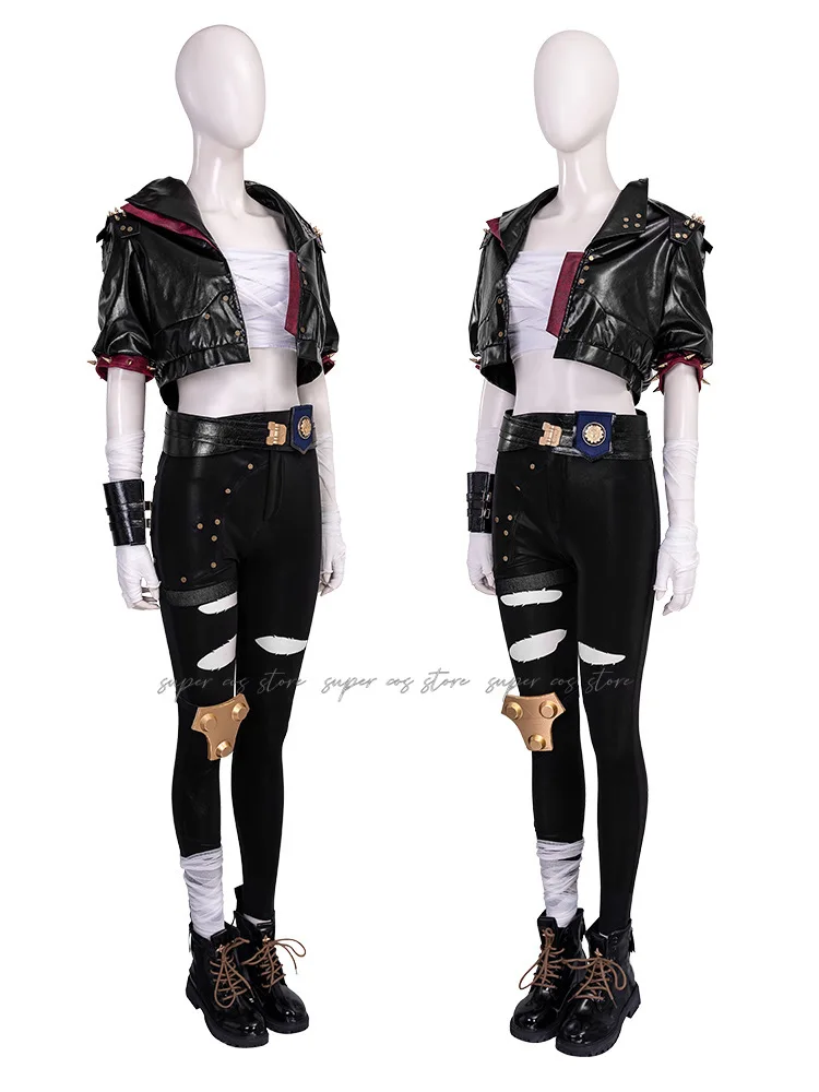 Vi Acrane Cosplay LOL Costume Leather Battle Suit Game Arcane Vi Roleplay Outfit 2024Halloween Carnival Suit Custom Made Costume