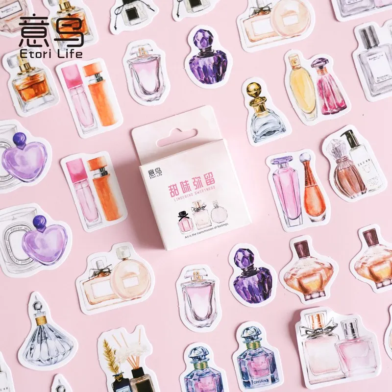 46 Pcs Perfume Bottle Shape Stickers Decorative Stickers For Scrapbooking Diary Planner Album Diary Notebook DIY Craft