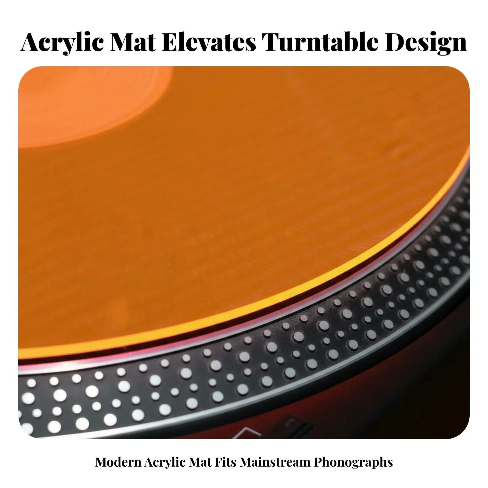 12 Inch Acrylic Record Pad Turntable Slipmat for Vinyl LP Player Hi Fi Sound Improvement Accessory