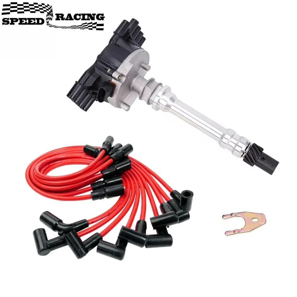 

606-02357 606-02373 94672691 DST1829 SKDIGM01 Ignition Distributor & Spark Plugs & Wires Set for GMC Cadillac Chevrolet C1500