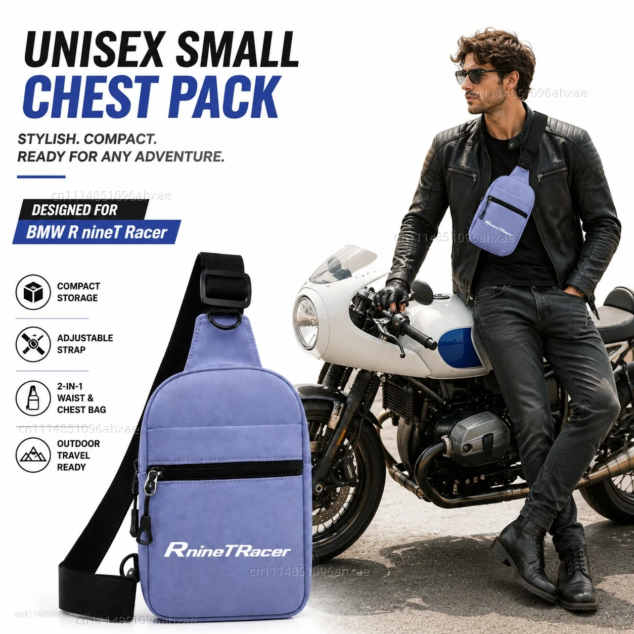 

Motorcycle 2In1 Multi-functional Waist Bag Chest Bag Outdoor Travel Bag Waterproof Riding For BMW R nineT Racer 2017-2026