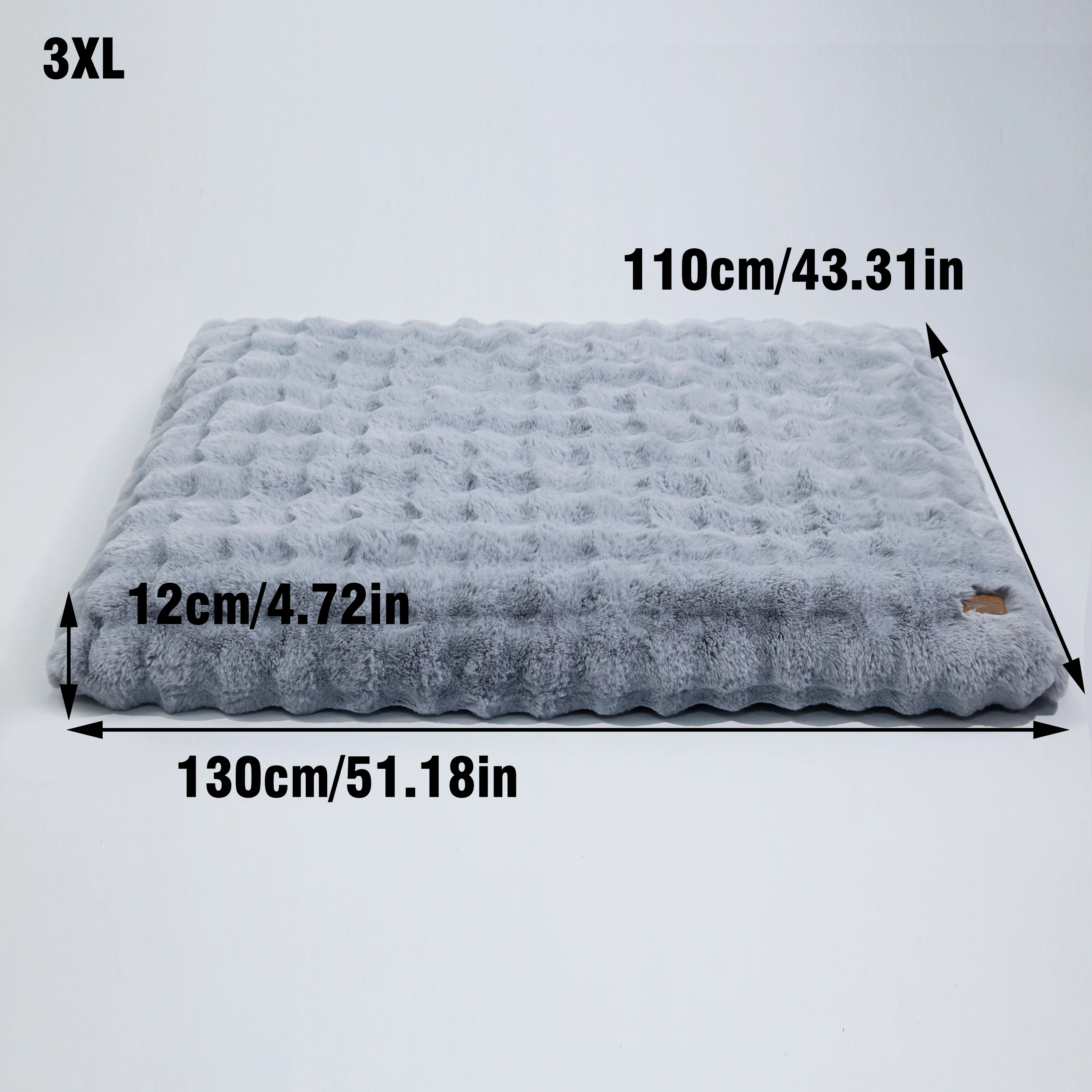 Fluffy Dog Crate Bed for Extra Large Dogs, Plush Faux Fur Crate Pad, Calming Anti Anxiety Dog Bed, Washable Soft Warm Crate
