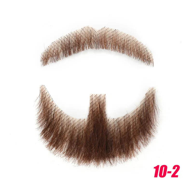 Handsome Short Face Beard Mustache For Men Daily Makeup Lace Beard Party/Movie Black Grey Realistic
