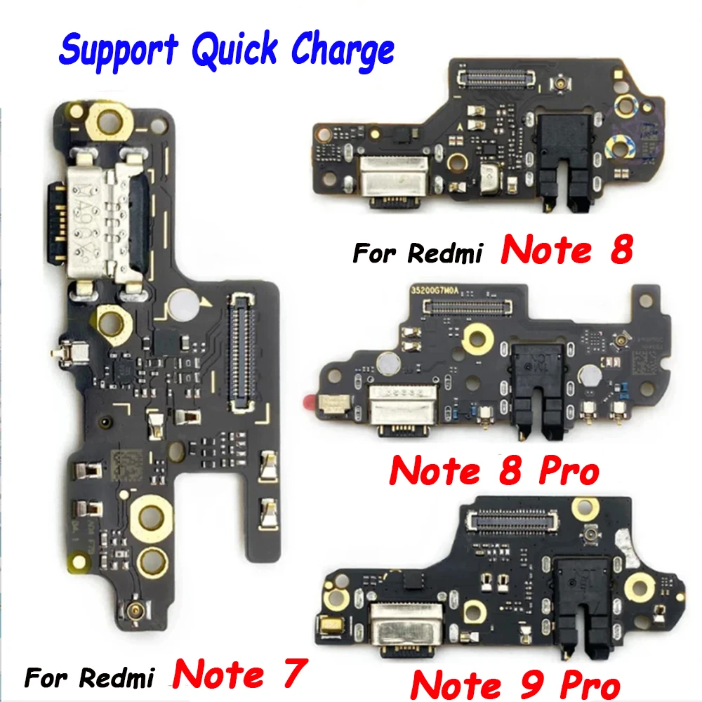 Fast Charger USB Dock Charging Dock Port Board With Mic Microphone Flex Cable For Xiaomi Redmi Note 5 6 7 8 9 Pro Note 9s