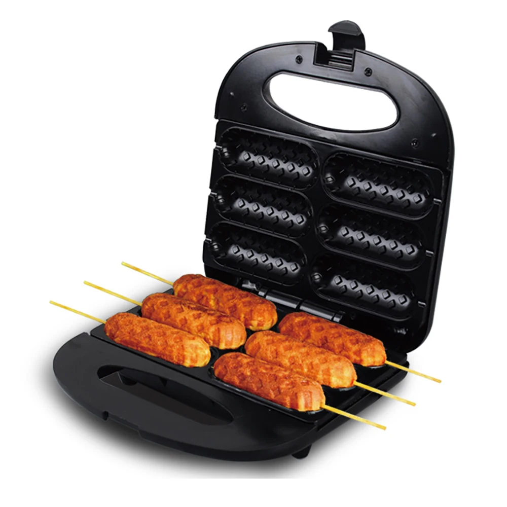 Corn Dog Waffle Maker, Hot Dog Waffle Machine with Non-stick Coating Plate, Hot Dog Maker Toaster Make 6 Corn Dogs, Corn Dog