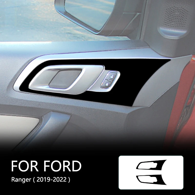 

Front Door Handle Frame For Ford Ranger 2019 2020 2021 2022 with Navigation with Automatic AC Car Interior Accessories