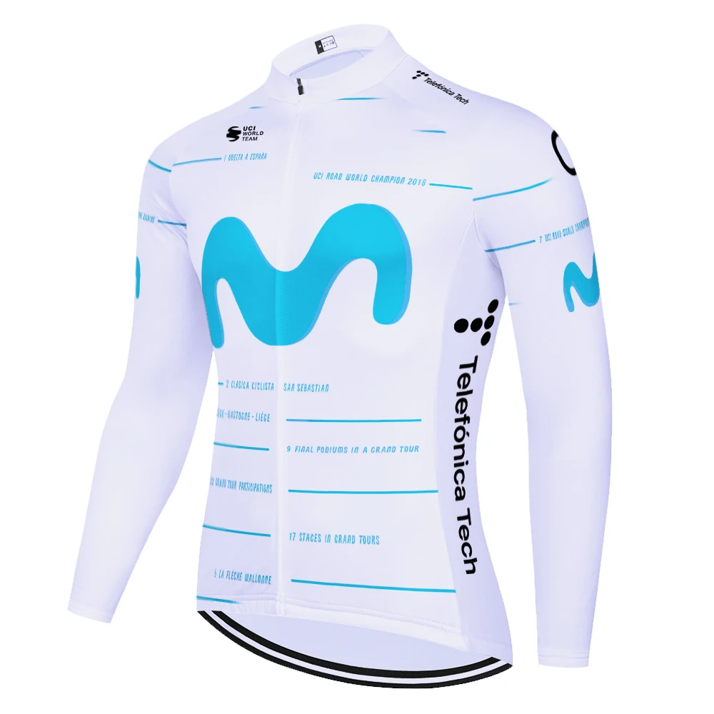 2023 cycling movistar Long Sleeve summer spring cycling Jersey Bike Bicycle Shirt cycling clothing MEN quick dry cycling wear