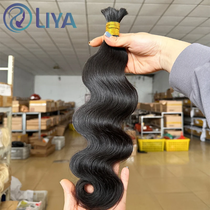 Body Wave Virgin Braiding Hair 16-26 Inch No Weft Bulk Hair 1B Human Hair Extensions Braizlian Hair Braiding Human Hair Bulk