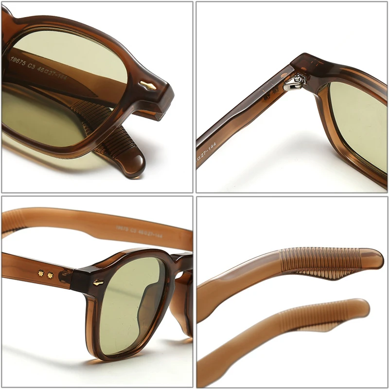 SO&EI ريترو مربع المسامير الرجال فاسق التدرج النظارات الشمسية ظلال UV400 #6