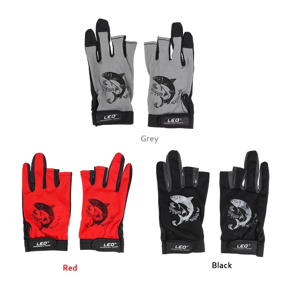 2 Pairs Portable Fingerless Fishing Gloves Anti-Slip Breathable Fishing Hand Glove Lightweight 3 Colors Kayak Glove Cycle