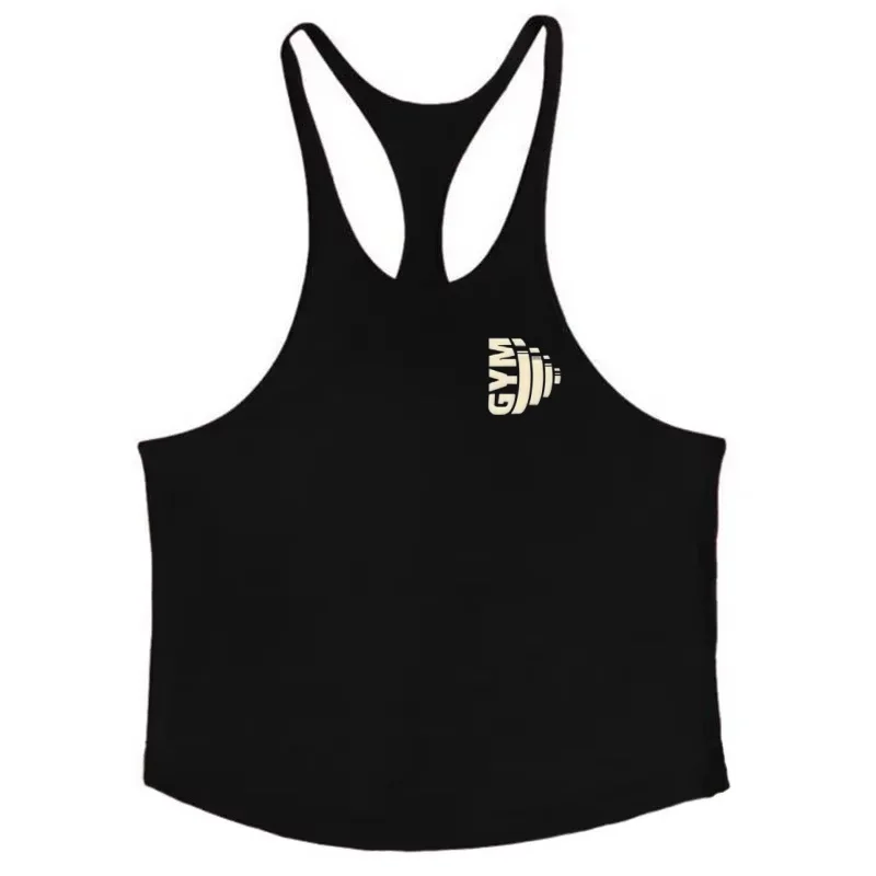 Men's Bodybuilding Cotton Tank Top, Narrow Strap Sleeveless Gym Singlet with Stretchable for Daily Training & Fitness Activities