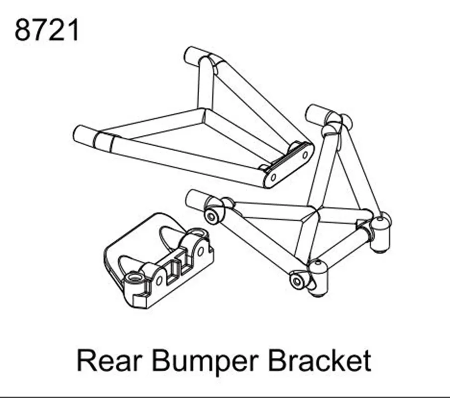 

ZD Racing MX-07 1/7 RC Car Rear Bumper Bracket Parts Accessories 8721