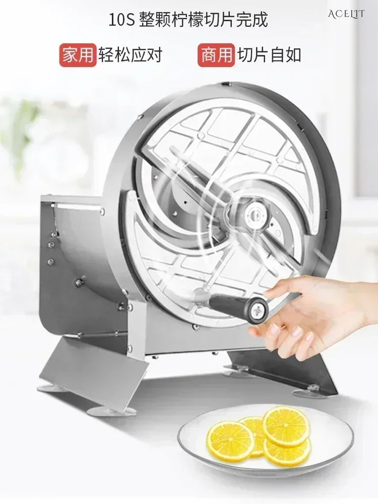 Small manual multifunction slicer. For lemon slices, lotus root, and fruit and vegetable. Fruit slicer.