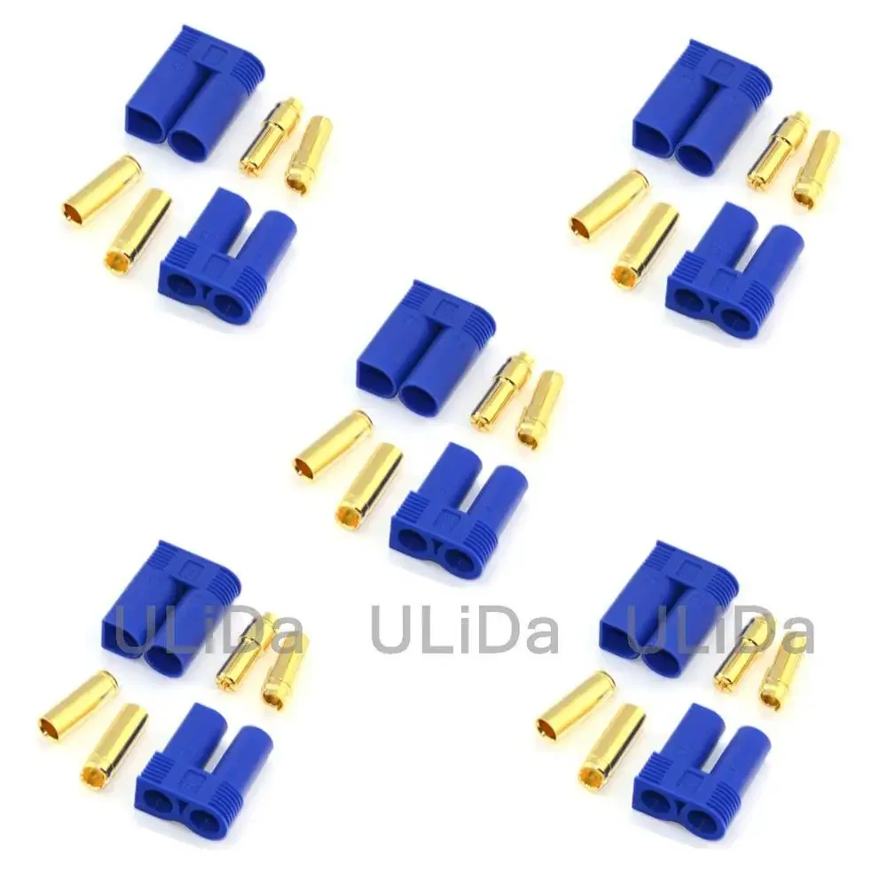 5 conjunto macho e fêmea 5mm ec5 super bala conector para rc helicopter carro quadcopter mulitcopter rc peças diy a