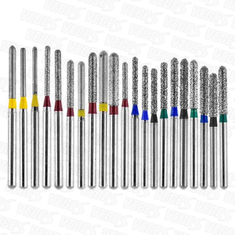 10 szt./zestaw dentystyczne wiertła diamentowe serii SR do szybkiej zestaw wierteł FG polerowanie zębów do szlifowania zębów 1.6mm trzpień