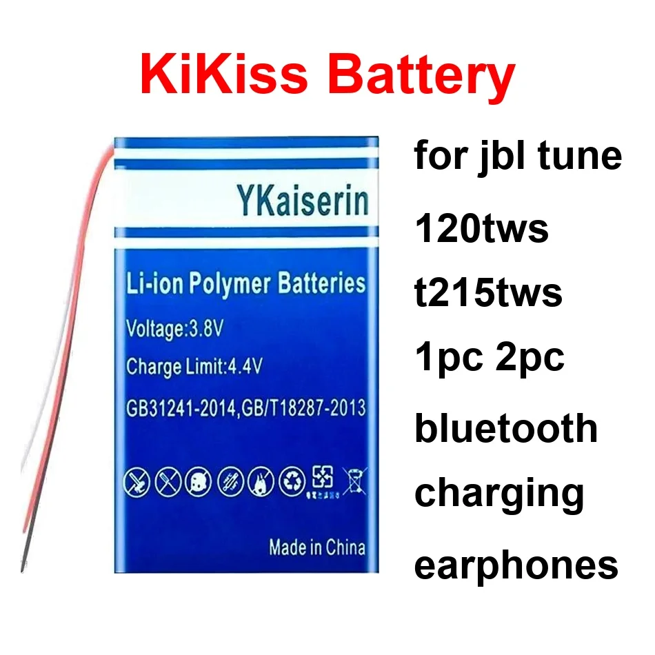 

Аккумулятор TUNE120TWS/T215TWS (2 шт.) для JBL Tune 120TWS T215TWS (1 шт.), Bluetooth-наушники с зарядкой