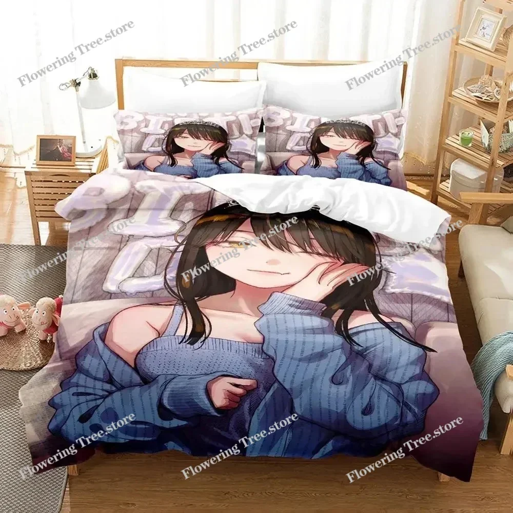 Anime The Ice Guy His Cool Female Colleague Bedding Set Duvet Cover Bed Set Quilt Cover Pillowcase Comforter king Queen Size