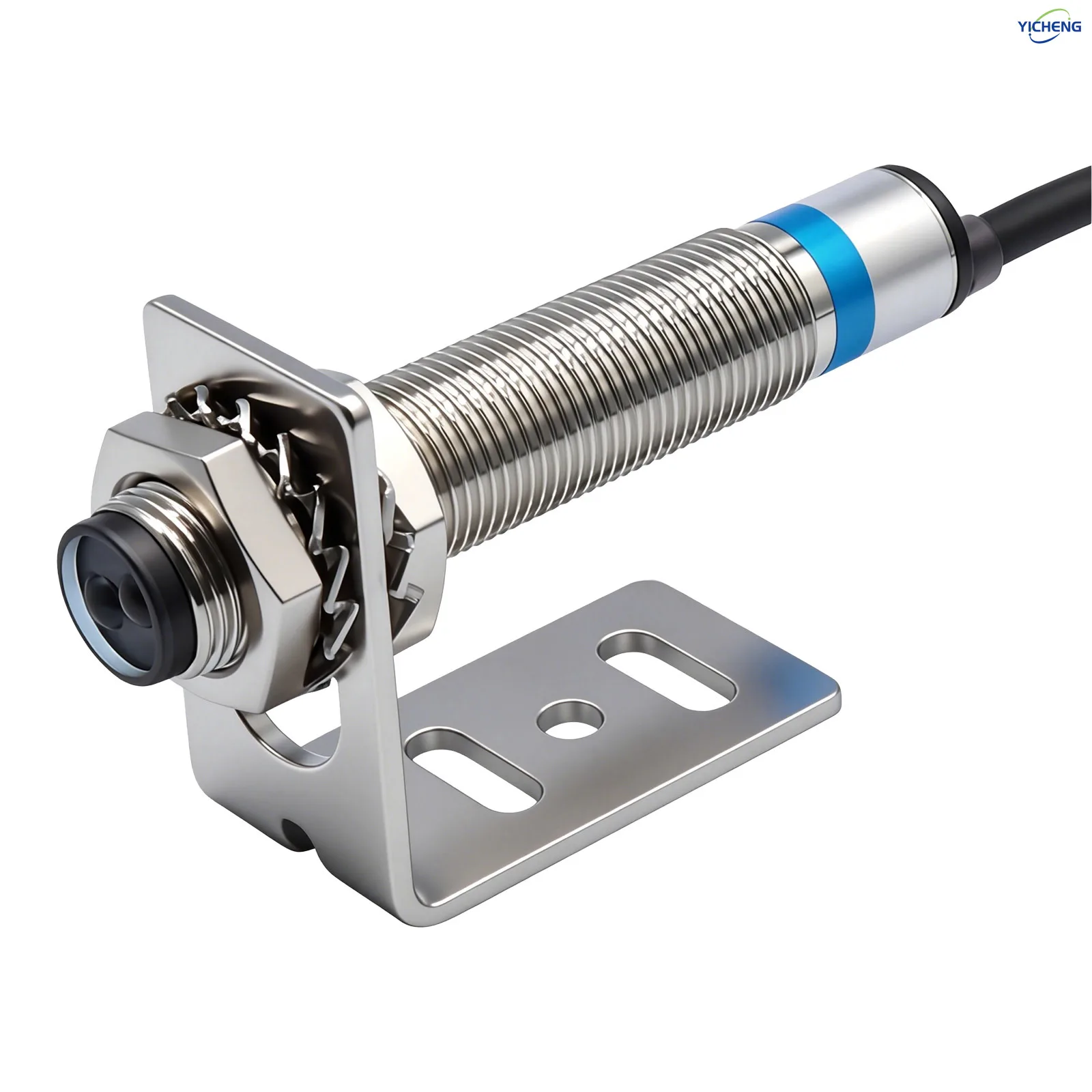 1Pcs Photoelectric Switch Sensor NPN/PNP Output, 0-40cm Infrared(optional),IP65 Waterproof,with Mounting Bracket,1.3metre Cable