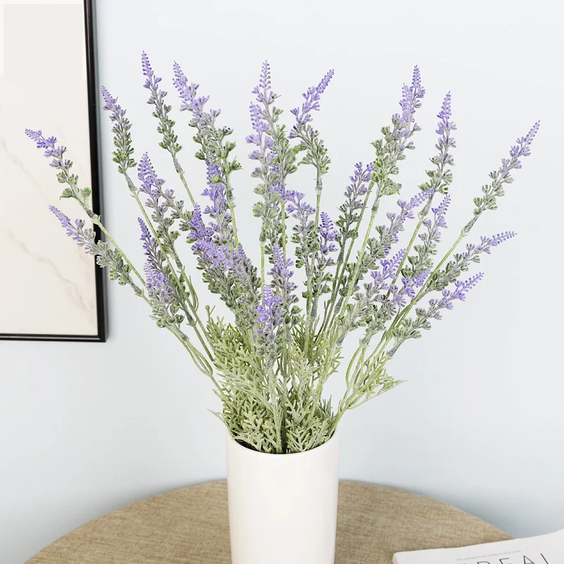 

Artificial Pastoral Lavender Bouquet Indoor Home Wedding Proposal Home Decoration Plastic Sage Handle Bouquet