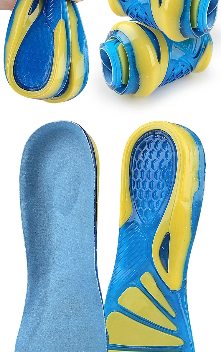 Weiche Silikon-Stoßdämpfungs-Einlegesohlen, zuschneidbare Sport-Kisseneinlagen, atmungsaktive, bequeme Einlegesohlen für Laufschuhe, 2/4 Stück erhältlich – Detail 9