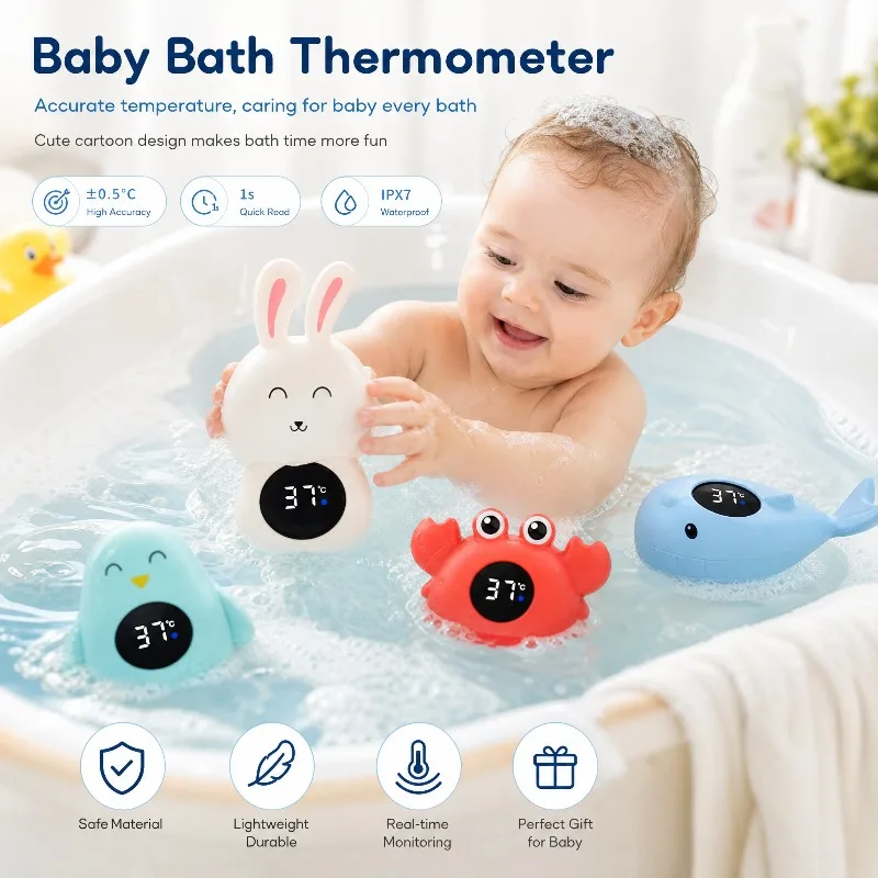 Floating Baby Bath Temperature Meter Cartoon Animal Design LED Display Digital Water Thermometer Safety Pool Tester