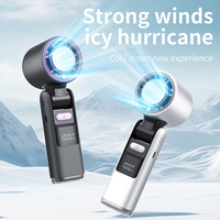 4000mAh Rechargeable Custom logo Ice Cooling High Speed Electric Mini Portable Handheld Fan
