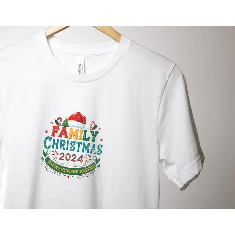 Family Christmas T Shirt 2024 Holiday Celebration Matching Gathering Xmas Party for All