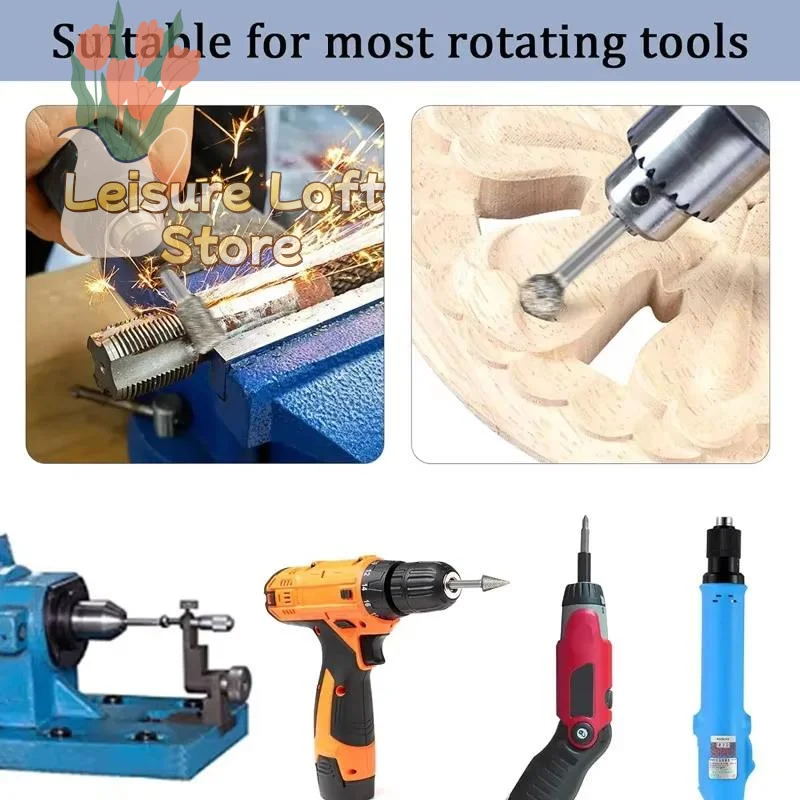 Diamond Drill Bit Grinding Set 20 Pcs 3mm Shank High Hardness Burr Tools for Glass Engraving Metal Grinding Handcraft Making