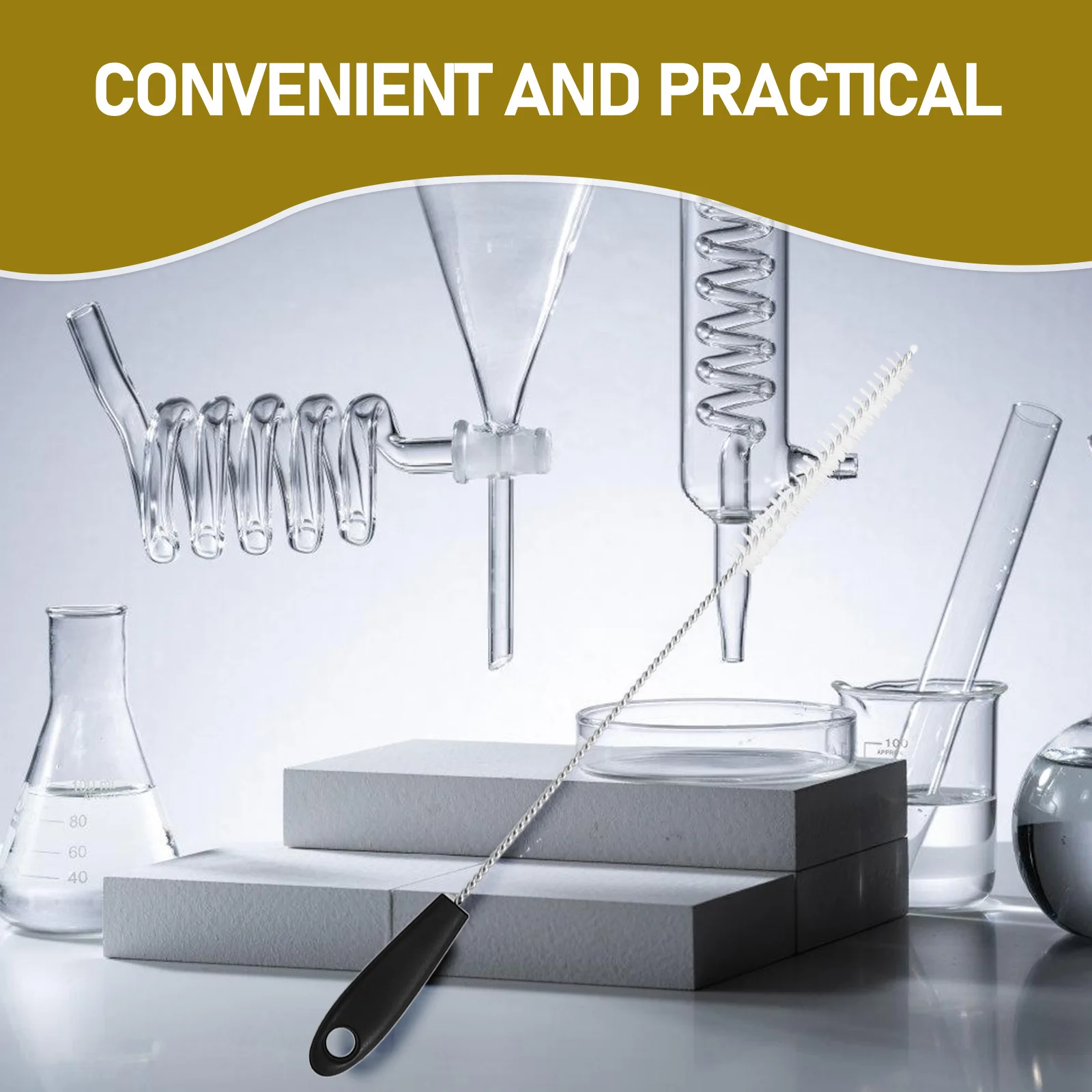 

4Pcs Long Handle Bottle Brush Durable Stainless Steel Nylon Cup Cleaning Brush Glass Jar Scrubber for Water Bottle Washing