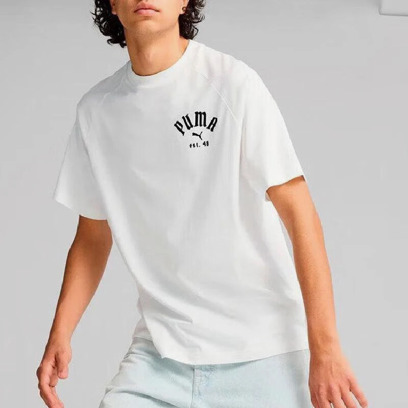 

Puma Authentic 2025 Летняя спортивная футболка унисекс с круглым вырезом, простая, дышащая, с коротким рукавом 631254-02
