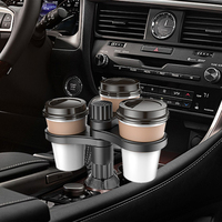 3 In 1 Car Cup Holder Expander Adapter 360 Rotating Insert Drinks Support Adjustable Base Car Cup Mount Beverage Bottle Bracket