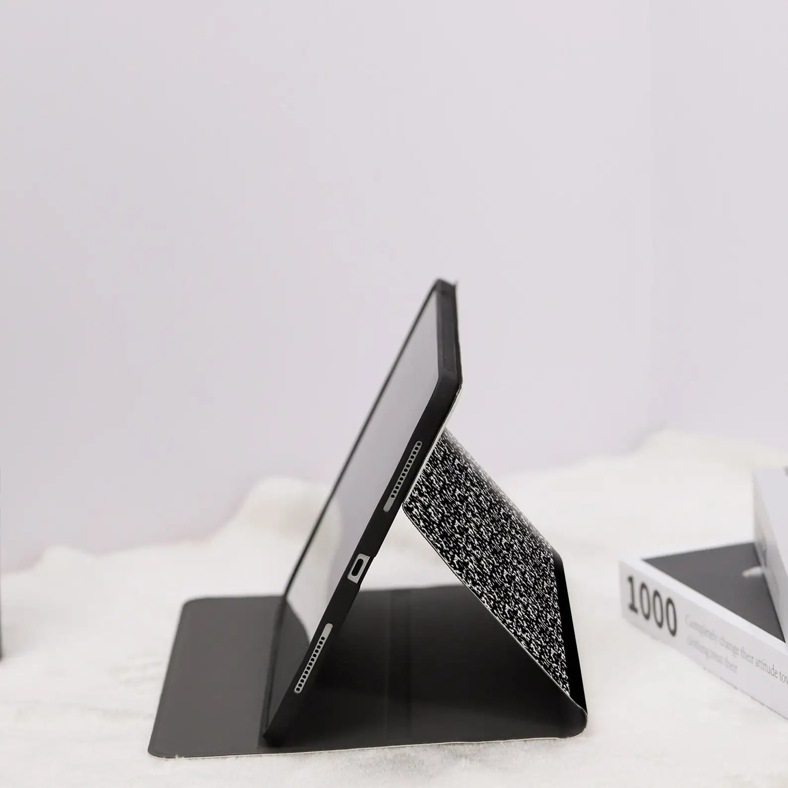 Black Composition Book iPad Case for Apple iPad 9.7" 10.2" 10.5" 11 inch iPad Air 6 5 4 iPad Mini 7/6/5 iPad Pro 2022 2021 2020