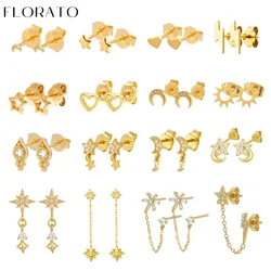 925 Sterling Silver Ear Needle Star/Heart Collection Stud Earrings Exquisite Cute Earrings for Women fashion jewelry Girl gifts