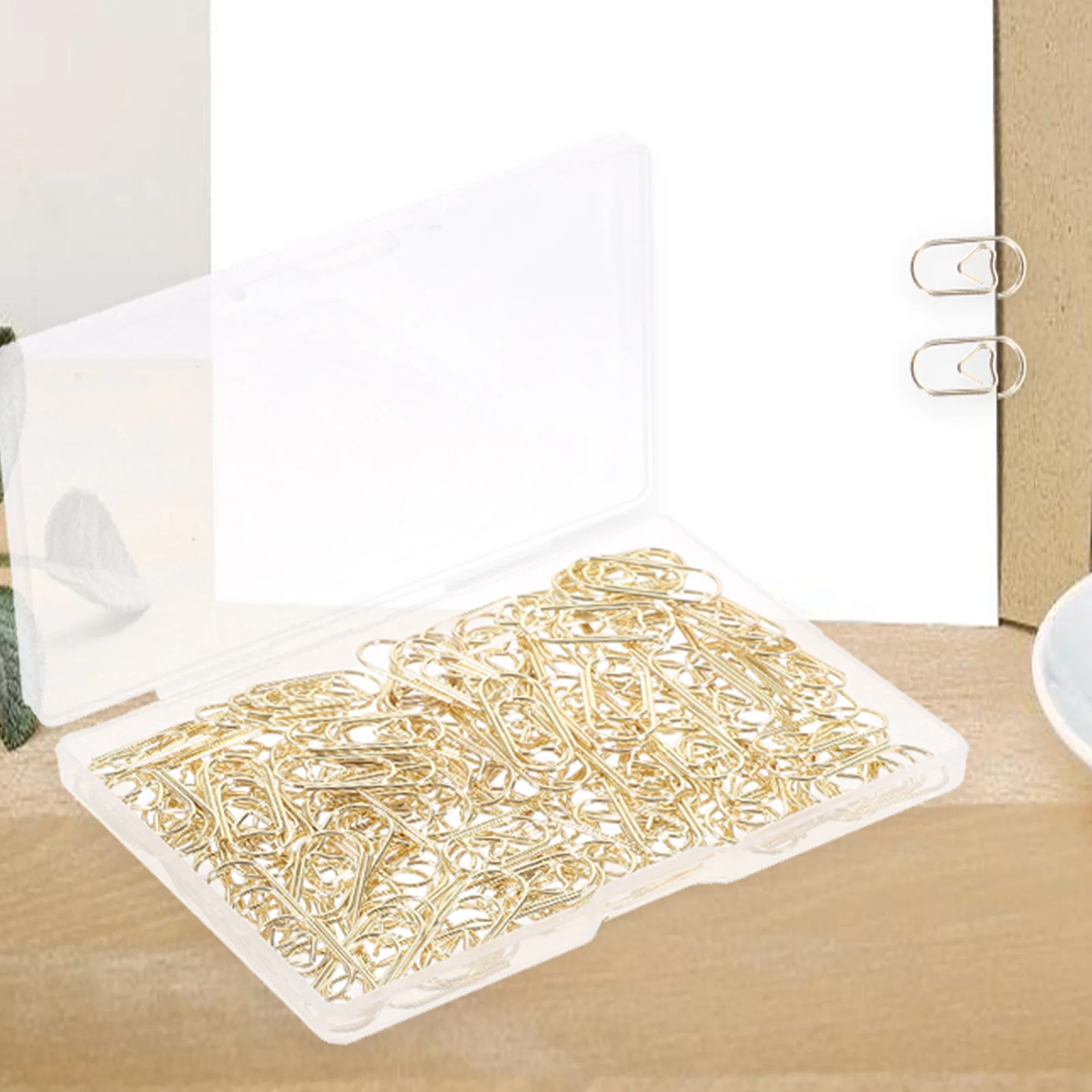 

150 Pcs Clips Small Golden 20mm Office Delicate Clip Supplies Cute Document Paper Clip Paper Clamp Clips Desk Gifts